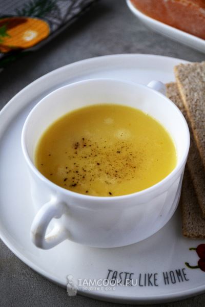Диетический сырный суп-пюре с тыквой